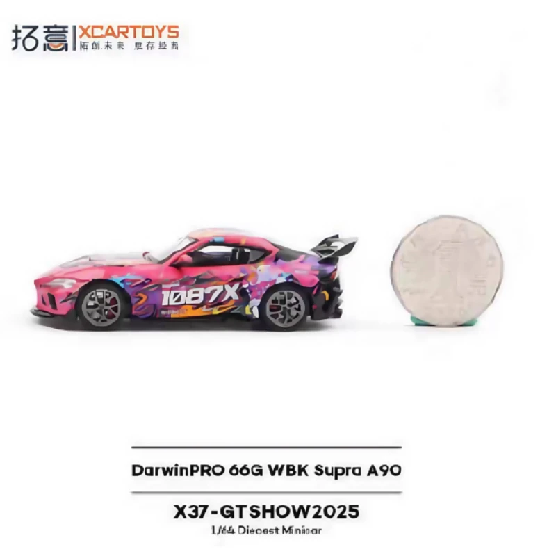 2025 1087X POP RACE 1:64 Toyota Supra A90 GTSHOW miniaturas a escala verdadera aleación Premium Diecast coche modelo vehículo coleccionable