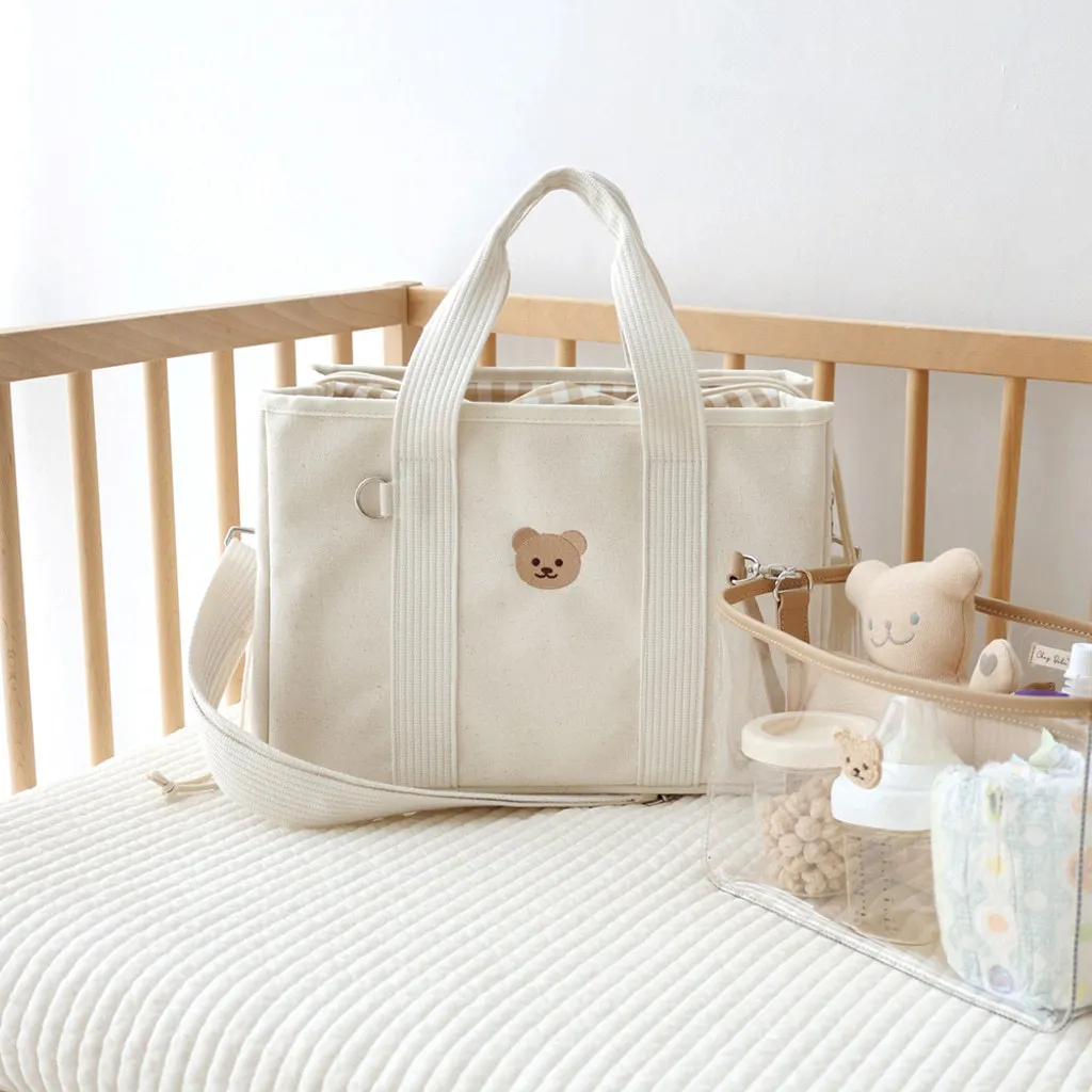 Large Mommy Bag Canvas Baby Diaper Bags for Mom Maternity Packs Mummy Nappies Organizer Women Handbags Strollers Mother Kids