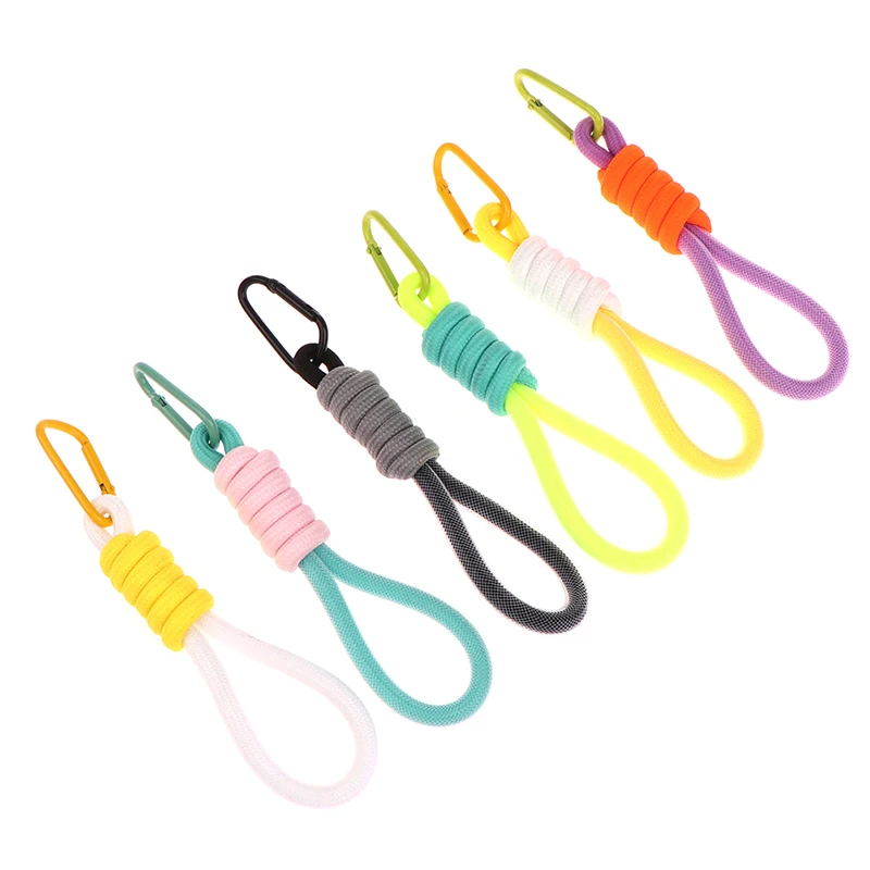 1PC Phone Strap Lanyard Fluorescent Color  Mesh Landyard For Bags Braided Strips Keycord Hanging Trousers Accessories Keychain