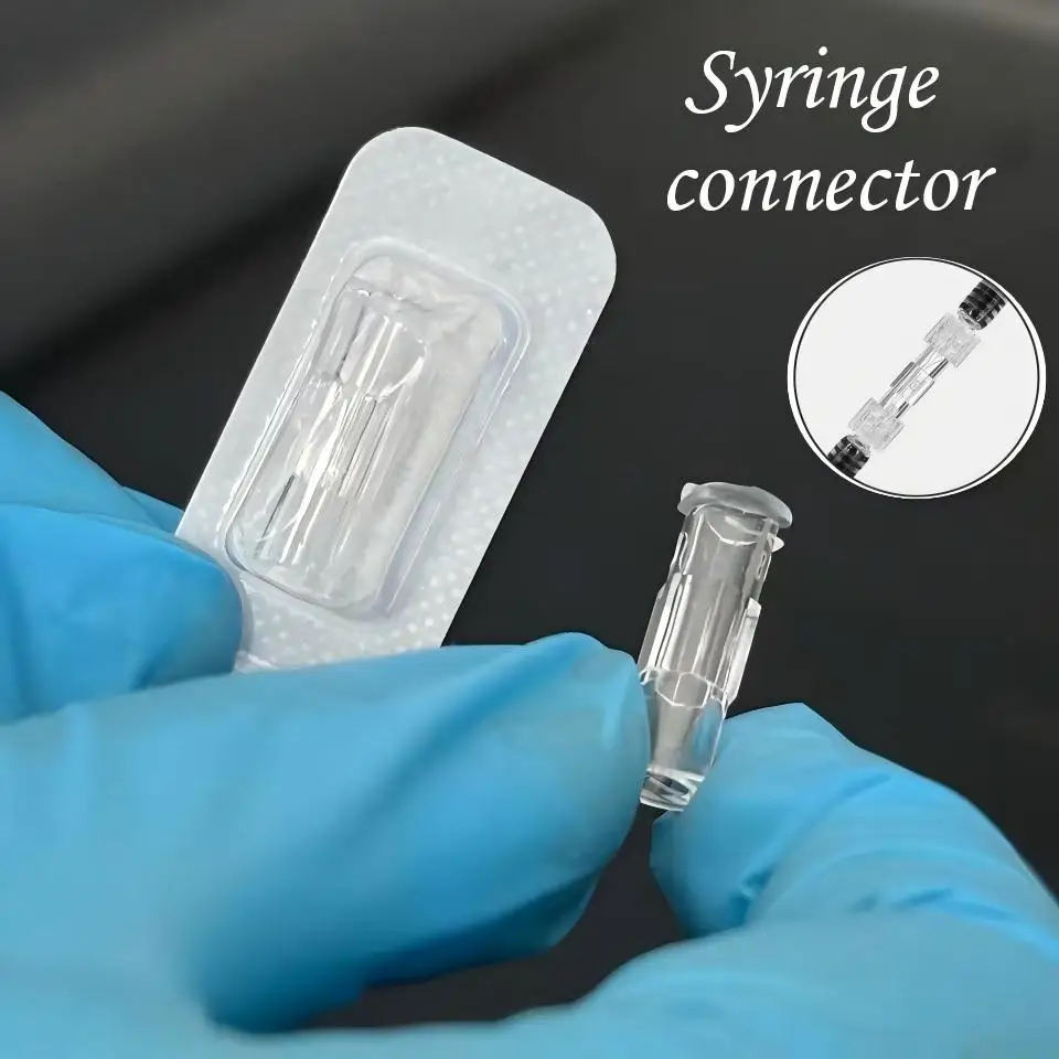 50pcs Suitable for leak proof moving components, medical sterile plastic connectors, Ruhr syringe connectors, transparent