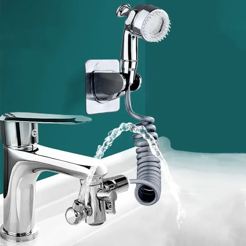 Faucet External Shower Set Copper Bathroom Multi-function Massage Pressurized Faucet Shower Toilet Basin Shampoo Accessories