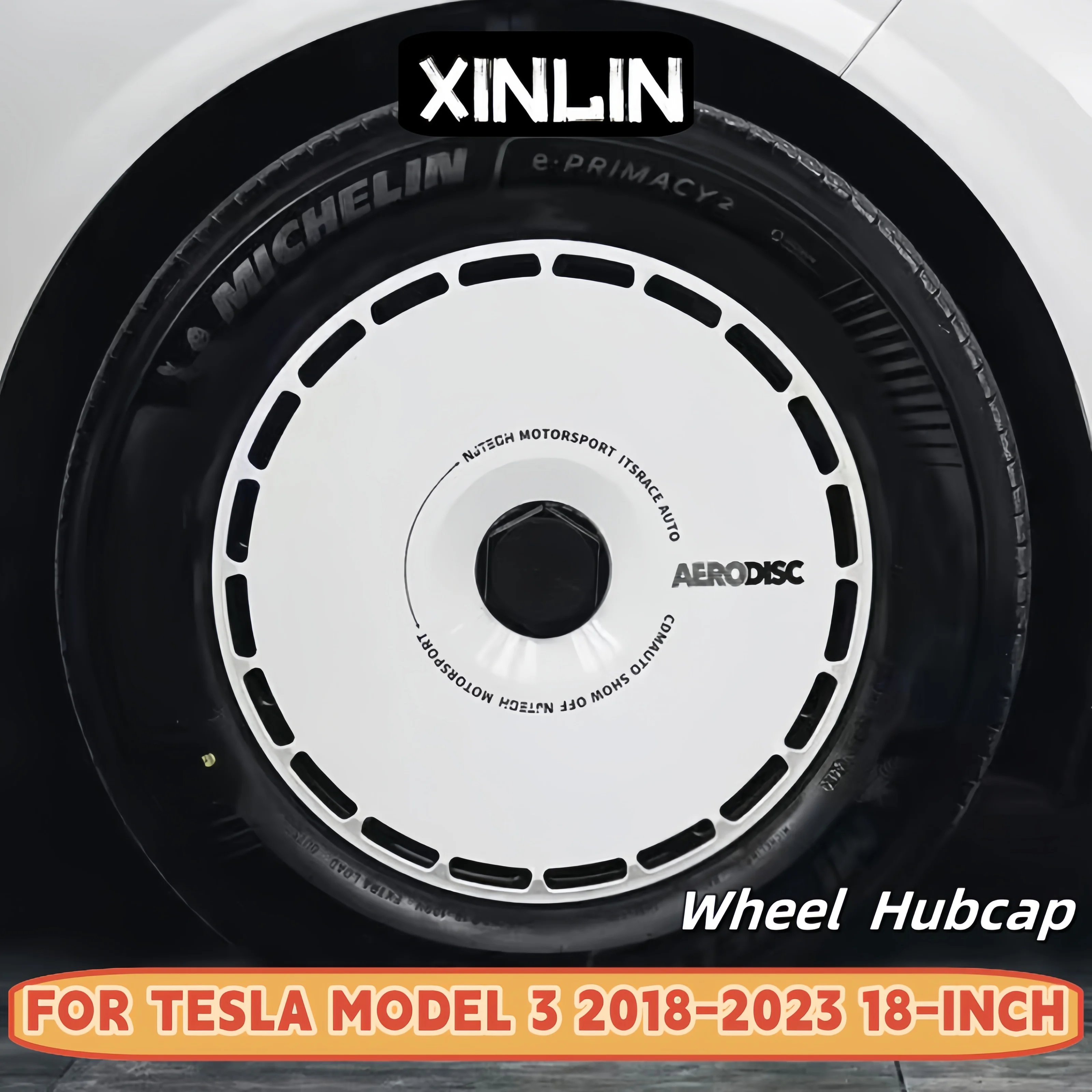 4PCS HubCap 자동차 교체 성능 휠 커버 캡 자동차 전체 림 커버 키트 부품 Tesla Model 3 18 인치 2018-2023