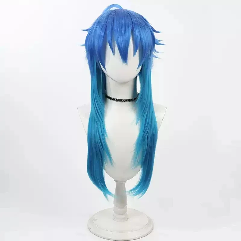 Game Dramatical Murder Seragaki Aoba Cosplay Wig DMMD Seragaki Aoba Role Play Blue Gradient Hair Wig Costumes Accessories