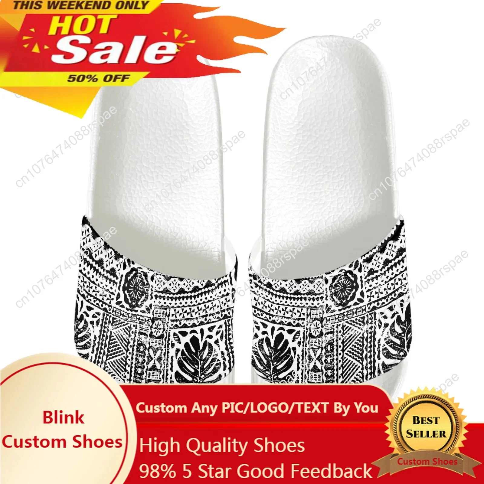 Polynesian Tribal Hawaiian Totem Tattoo Hawaii Prints Women Men's Slippers Indoor Bath Slipper Platform Non-Slip Home Slides NEW