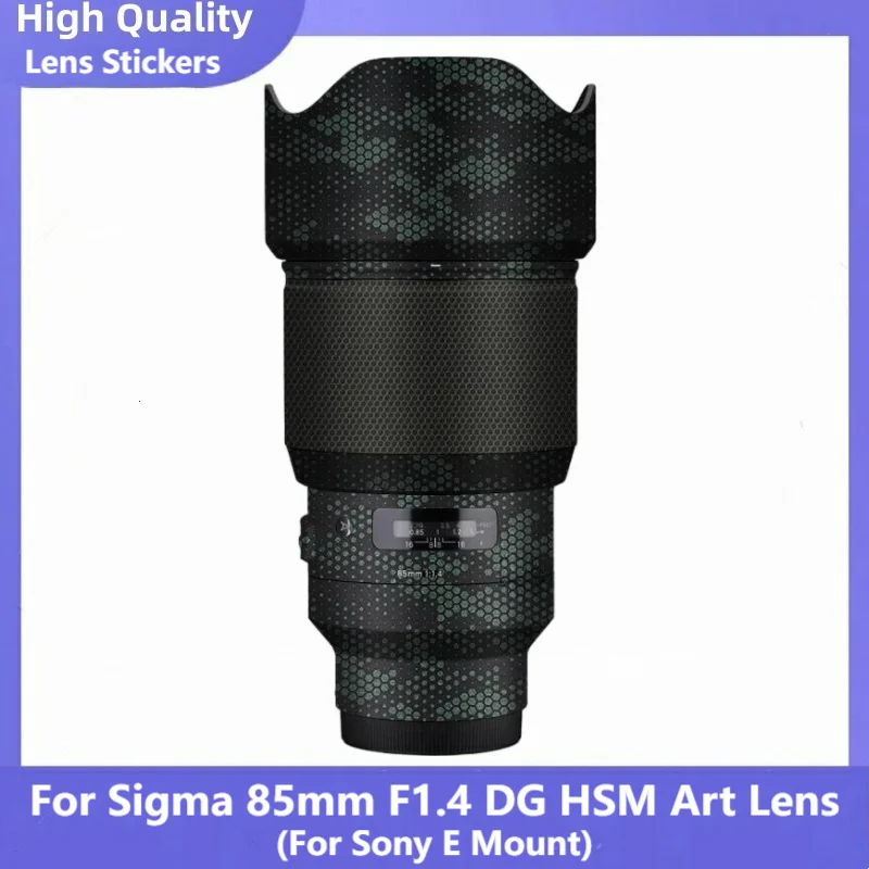 Para sigma 85mm f1.4 dg hsm arte para sony e montagem lente adesivo vinil envoltório filme lente corpo adesivo protetor casaco 85 1.4