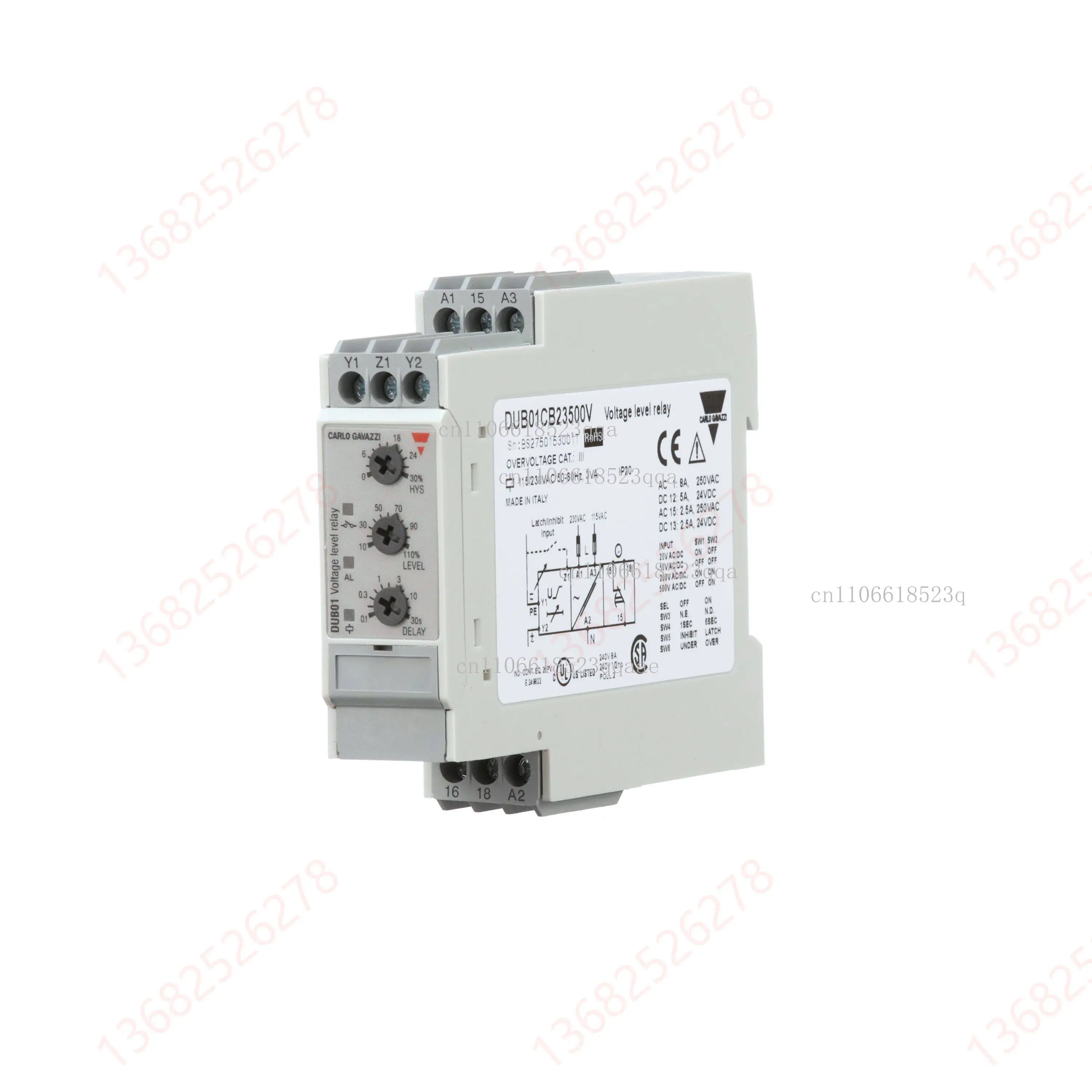 DUB01CB235 500V AC/DC Voltage Protector, Over/Under Voltage Fault Latch Protection