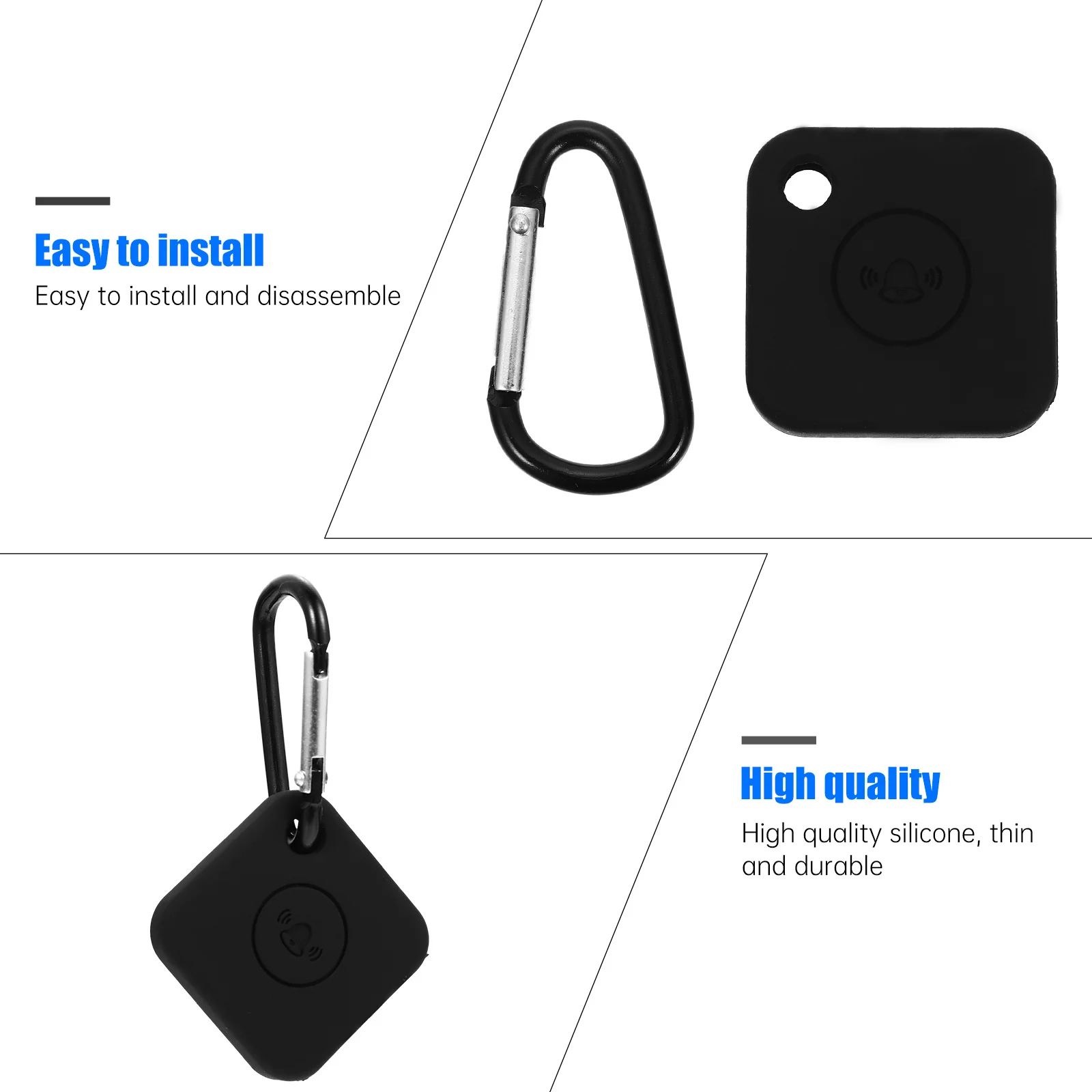 

Smart Tracer Protective Silicone Case Durable Anti-Scratch Cover Keychain Compatible for Tile Mate Protective Sleeve