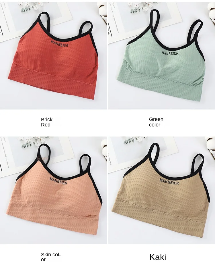 Neue Sport-Bh Für Frauen Gym Sexy Crop Top Bh Frauen Baumwolle Unterwäsche Weichen Komfort Rohr Tops Weibliche Büstenhalter Tops Für Mädchen – Detail 8