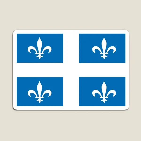 Flag Of Quebec  Magnet  Cute Baby Home Decor for Fridge Organizer Children Magnetic Refrigerator Colorful Holder Toy Stickers