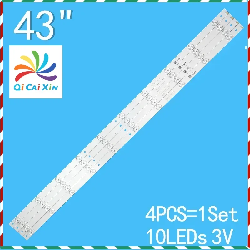 

855mm LED TV backlight Stirp For LB-C430F14-E1-L-G1-SE3 SE2 for dexp f43b7200c le43a509 le43a69 BBK 43lem-1015/ft2c 43LEM1018