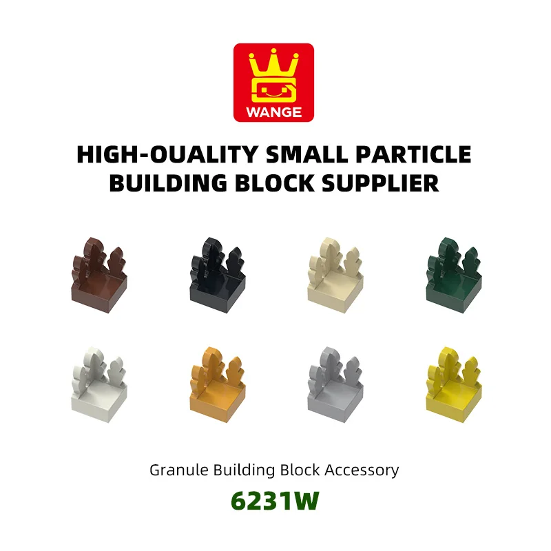 WANGE 415 stks/partij 6231 W Hoekige hoek hek Bouwstenen Moc Kleur Accessoires Compatibel met Baksteen DIY Onderdelen Speelgoed gift
