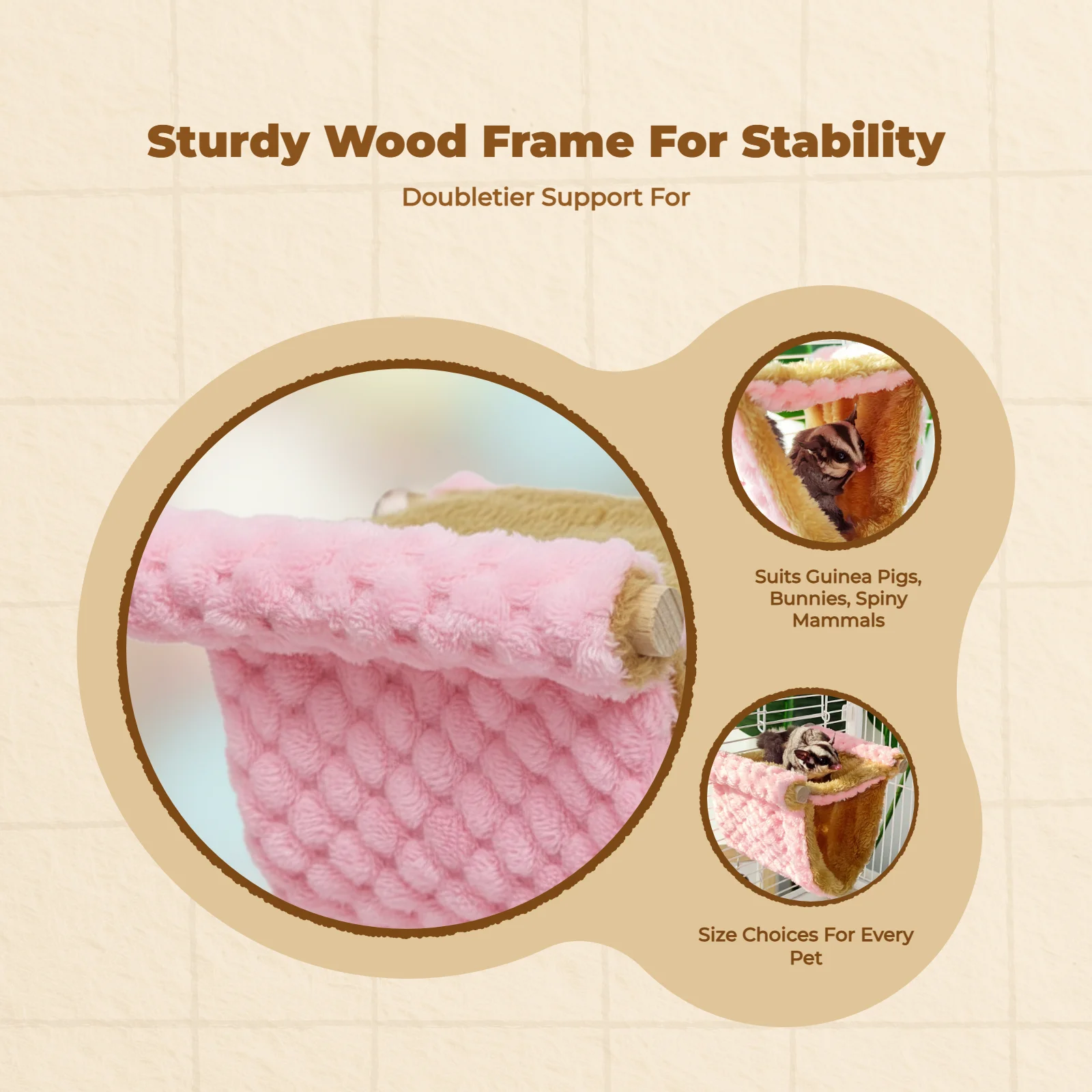 

Подвесная кровать для маленьких животных, моющаяся плюшевая лежанка