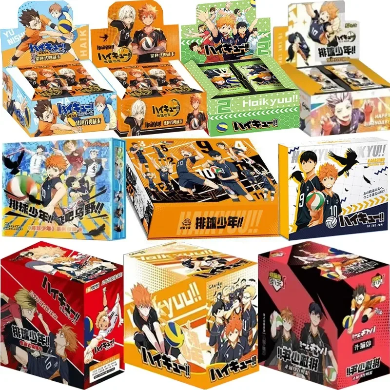 New Haikyuu Booster Box Cards Hinata Shoyo Kageyama Tobio Tsukishima Hotaru LR GMR Anime Character Collection Cards Toys Gifts