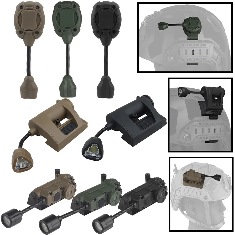 Тактический быстрый переключатель света для шлема MPLS Многофункциональная личная система освещения Лампа ИК-стробоскоп MICH Шлемы Лампа Светодиодный светильник
