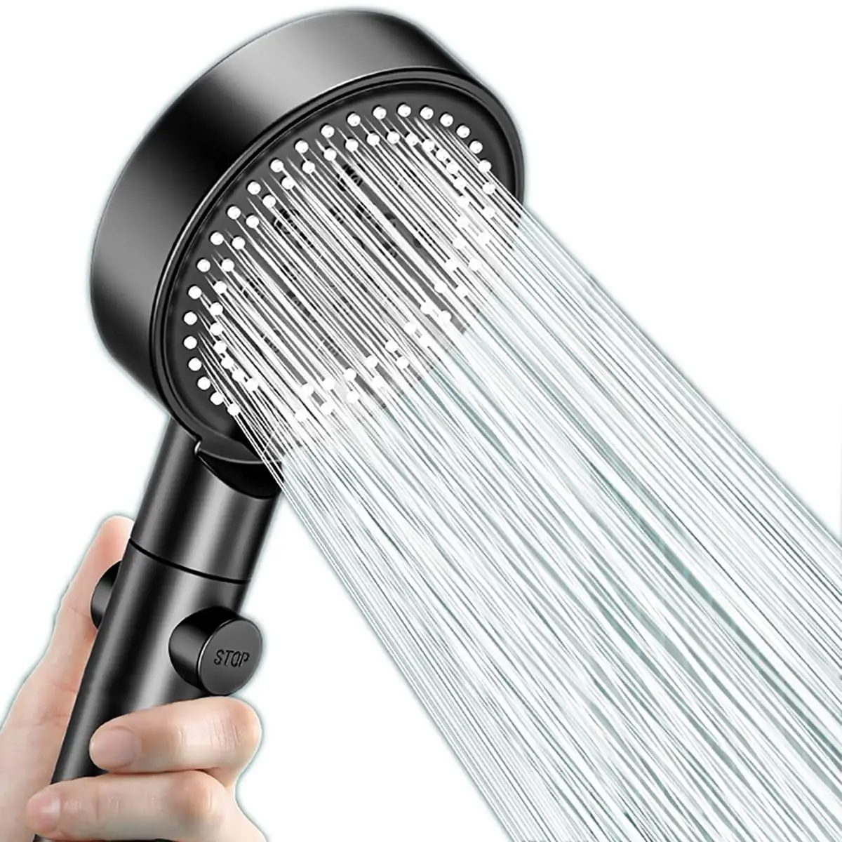 High-pressure Handheld Shower Head Set, Multi-spray Modes With Anti-limescale Nozzles, Boosts Weak Water Pressure Instantly,