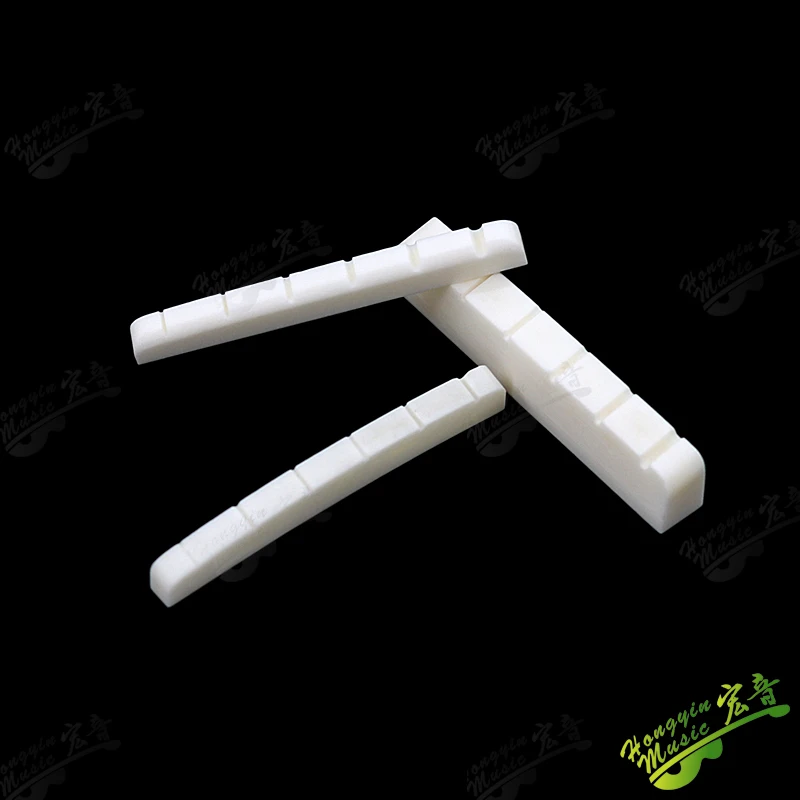 Echter geschlitzter Knochensattel für E-Gitarre, oberes Saitenkissen (unterer flacher Sattel 42/43*3,4*6) HUATOOL – Detail 9