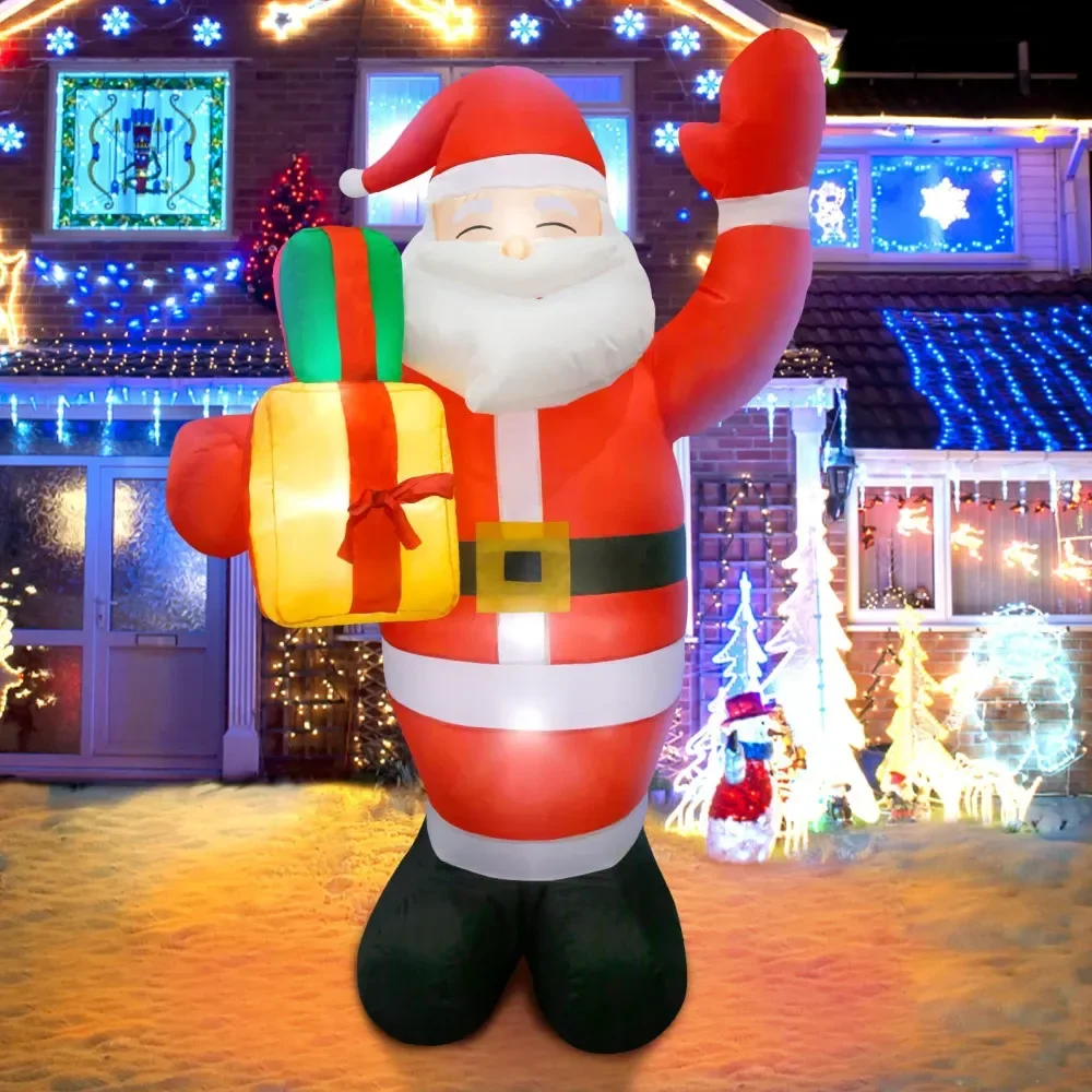 

1.5M/5FT Christmas Inflatable Santa Claus Outdoor Decoration for Yard, Weatherproof Vacation Holiday Party Decor for Garden Lawn