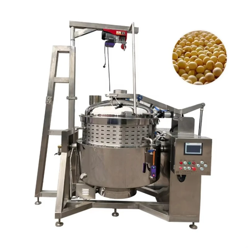 Fornello ad alta pressione industriale con riscaldamento a vapore bollitore per cottura a pressione con fagioli di soia in acciaio inossidabile