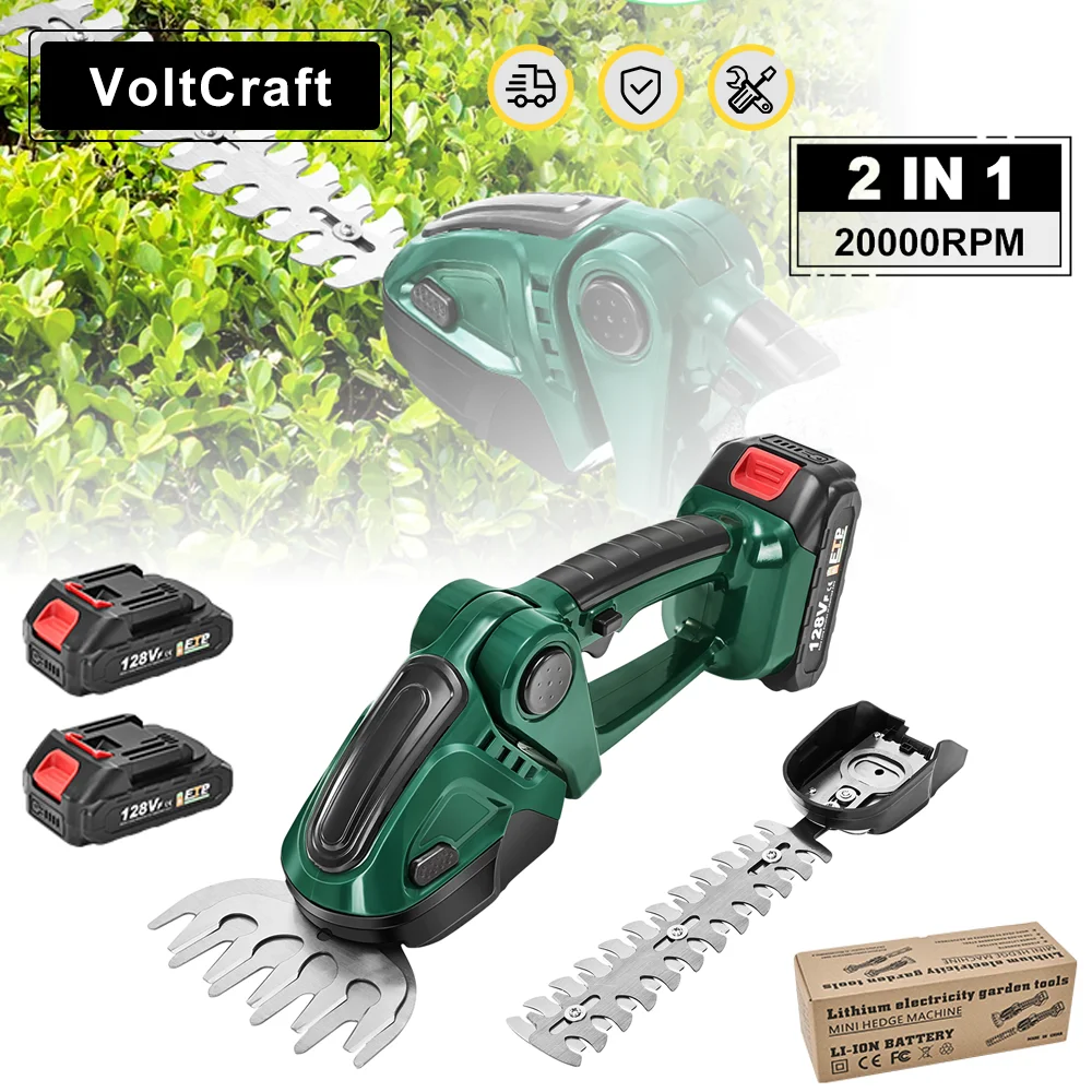 20000 RPM 2 IN 1 Electric Hedge Trimmer Grass Scissors Lawn Mower Garden Shrub Pruning Hedge Pruner Tool For Makita 18V Battery