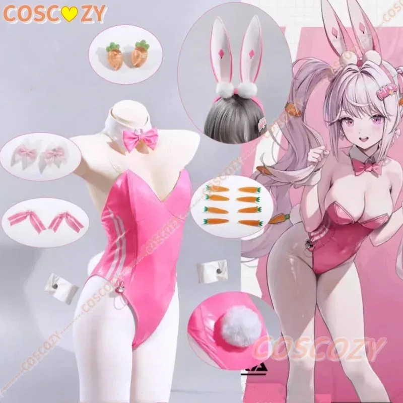 

Alice Cosplay Game GODDESS OF VICTORY: NIKKE Cosplay Bunny Sexy Leather Bodysuit Jumpsuit Wig for Woman