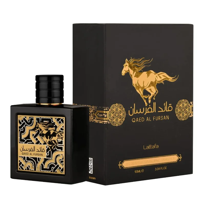 Lattafa Qaed Al Fursan para hombres Eau de Parfum Spray, 3,04 onzas