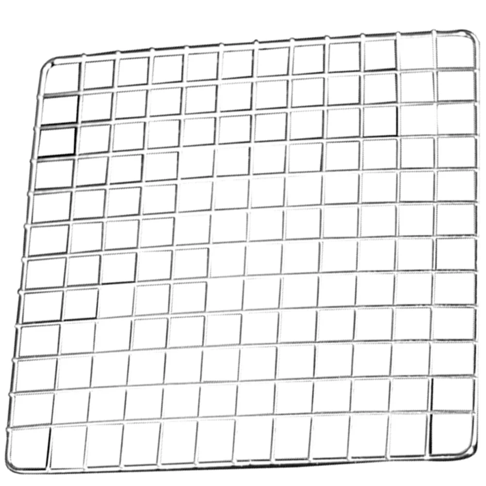 رف تبريد من الفولاذ المقاوم للصدأ، شبكة خبز شديدة التحمل للبيتزا والكوكيز والكعك وتصريف الزيت وتخزين البطاطس المقلية والشواء #6