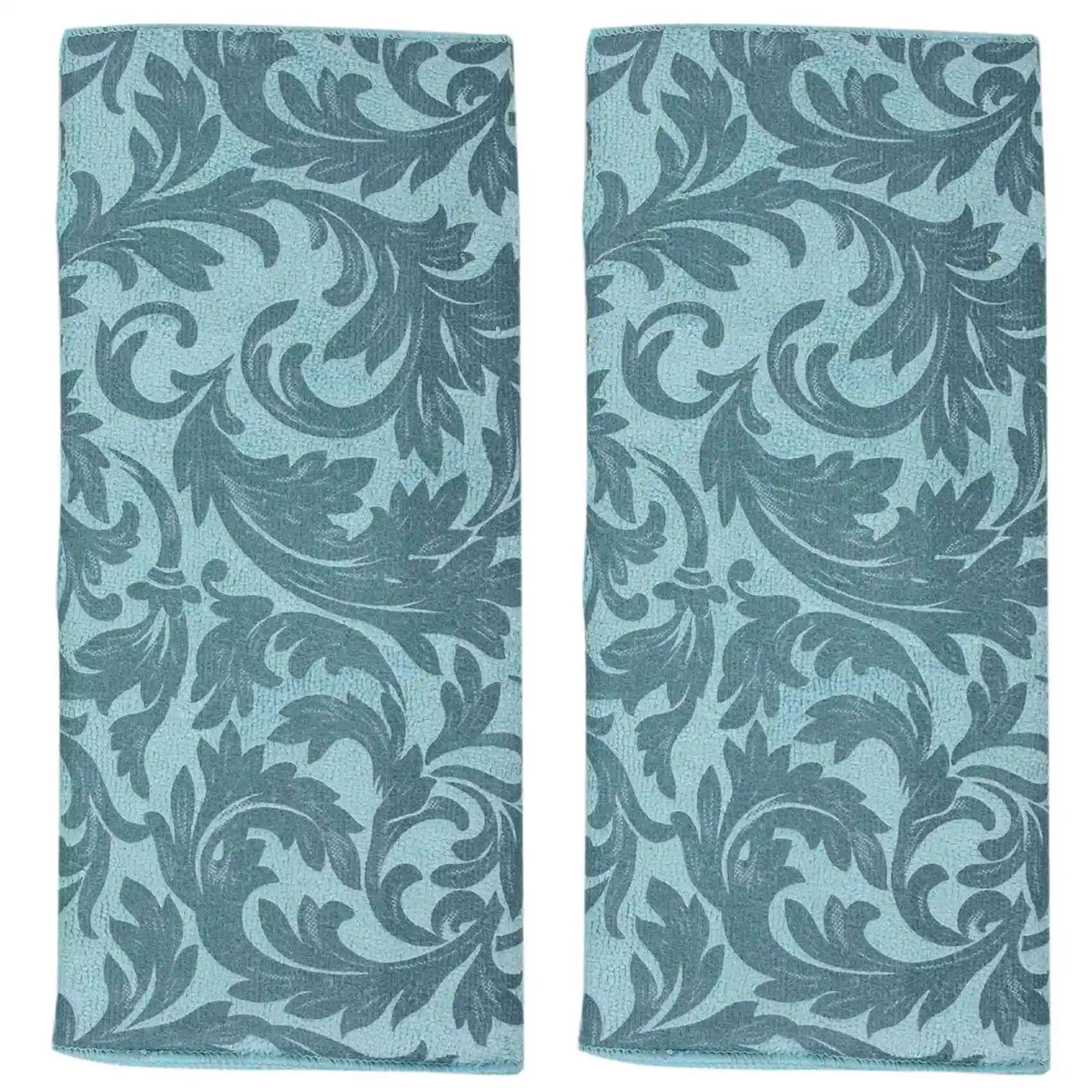 Learned- 2 Pack Dish Drying Mat Absorbent Drying Mat Machine Washable Dish Drying Mats for Kitchen Counter Large (Blue Vine)