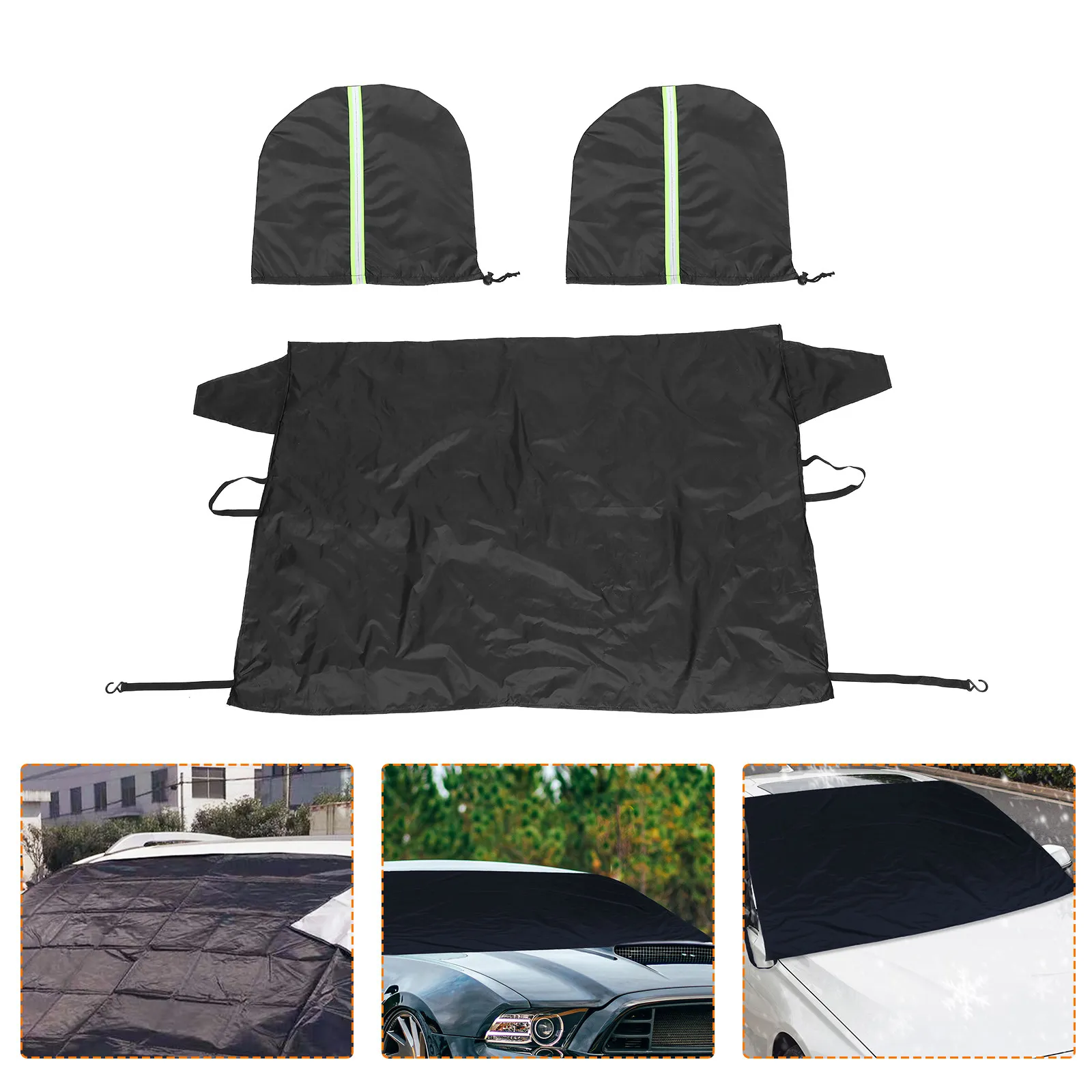 

1Set Auto Windshield Snow Cover Clear View No Scraping High Quality Materials Long Lasting Use Car Rear Windshield Snow Cover