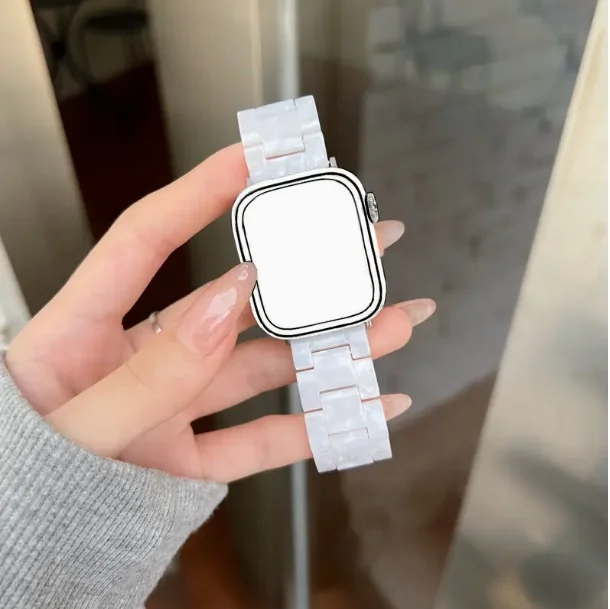 Apple Watchシリーズ1～10対応、38mm、40mm、41mm、42mm、44mm、45mm、46mm、49mmモデルのリストバンドと互換性のある樹脂製ストラップ