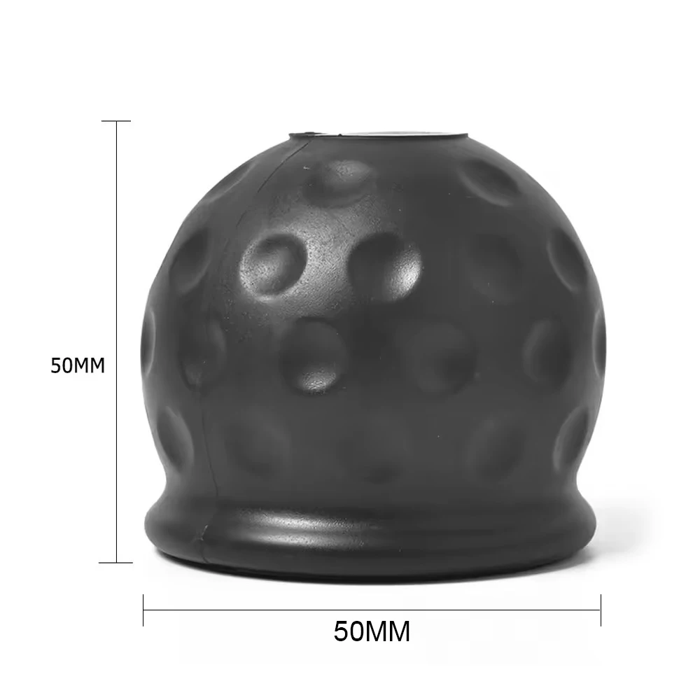 1Pc 50MM Universal Tow Bar Ball Cover Cap Towbar Ball Covers Trailer Ball Rubber Protective Caps Automobile Exterior Accessories view 4
