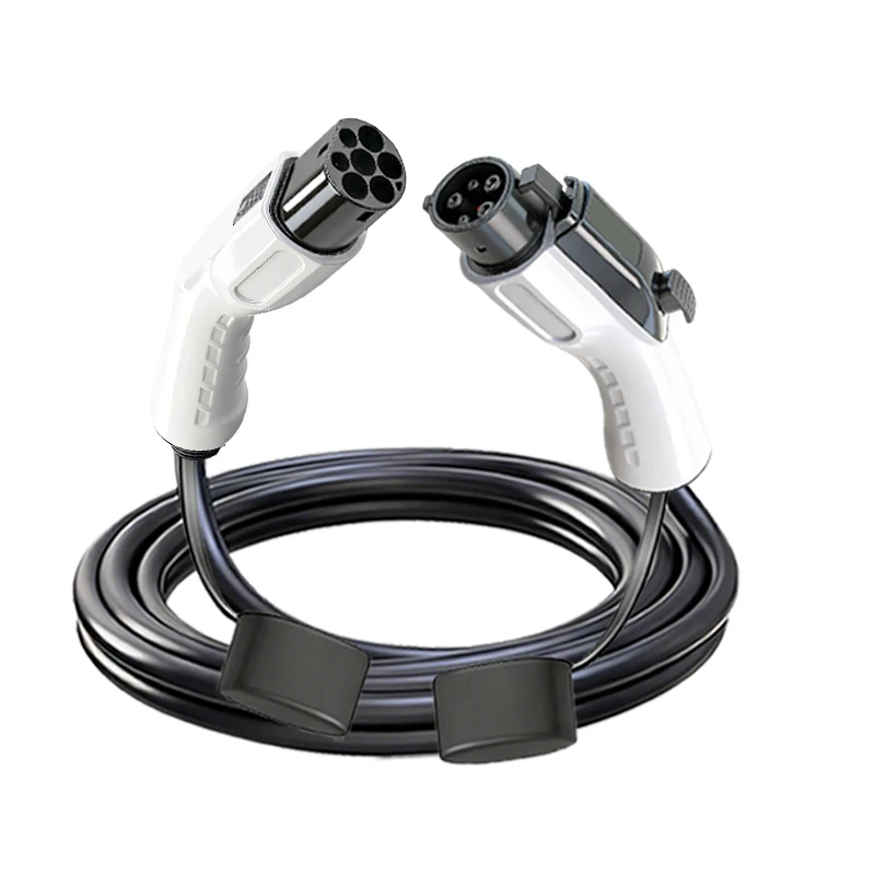 32A 7KW EV Charging Cable Type2 To WEISHUN Type1 For EV Hybrid PHEV Cars Full Lenght 3m/5m/10m With Public Charging Stations