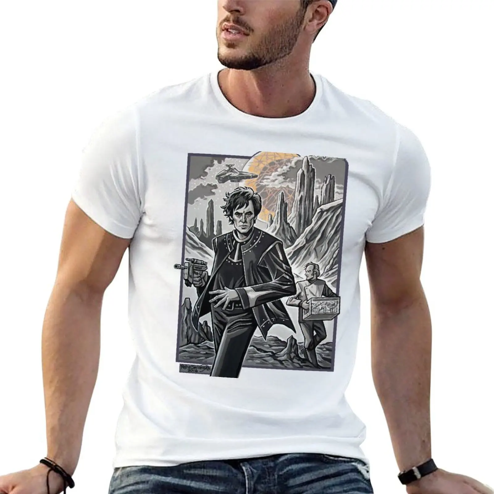Camiseta Avon and Vila (Blake's 7), camisetas de algodón para hombre, camisetas 100% para hombre, camisetas informales para hombre, camiseta gráfica vintage