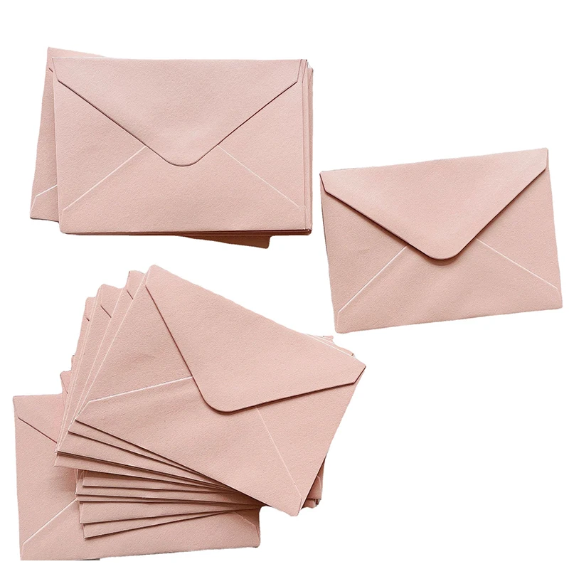 100Pcs Western style Blank Mini Paper Envelopes Pink Wedding Party Invitation Greeting Cards Gift Small Receipt Envelope White