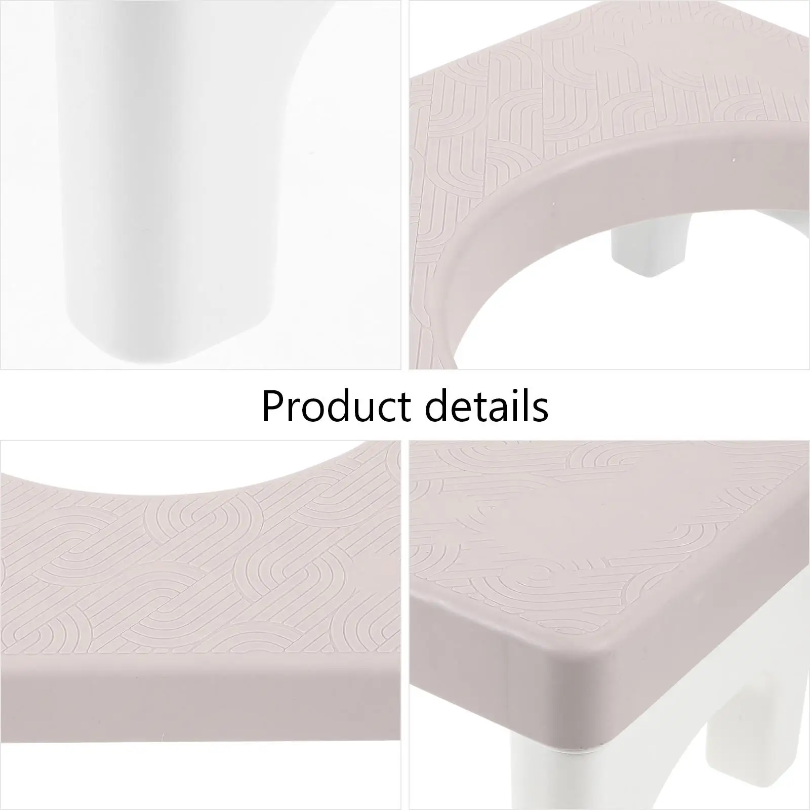 

Нескользящий табурет для унитаза, серый полипропиленовый материал, прочная подставка для ног для ванной комнаты, для взрослых, ступенька для какашек, для дома, офиса, противоскользящий дизайн