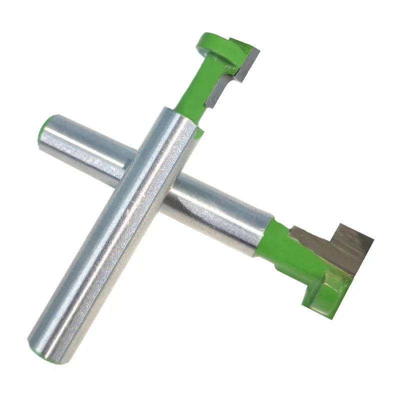 1pc 1/4" Shank 6.35mm T-Slot Cutter Router Bit Set Hex Bolt Key Hole Bits T Slotting Milling Cutter for Wood Woodworking