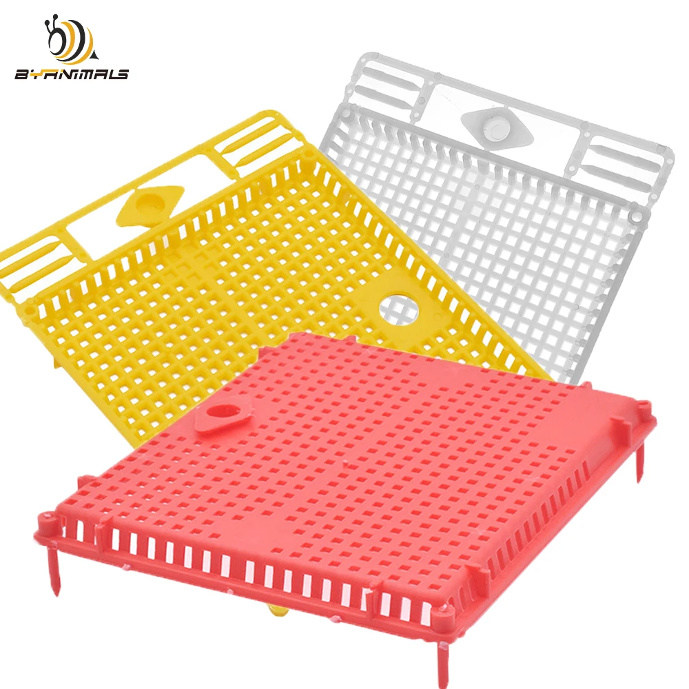 Queen Nicot Push In Comb Intro Cage Travelling Isolation Frame Mounted Introduction New Bees To Colony Plastic Beekeeping Tools