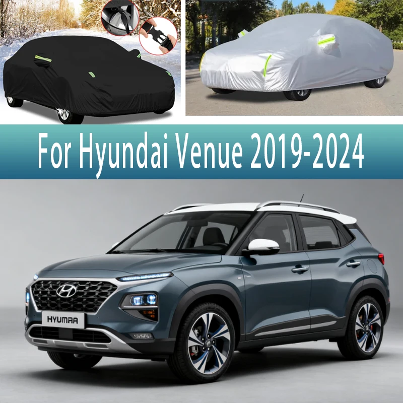 

For Hyundai Venue 2019-2024 Outdoor Protection Full Car Covers Snow Cover Sunshade Waterproof Dustproof Exterior Car accessories