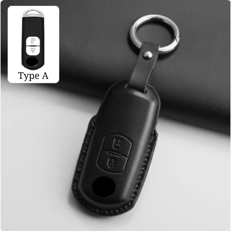 Car Key Fob Shell for Mazda 3 Axela 2023 2024 CX-5 Mazda 6 Atenza, Durable Key Holder with Key Chain