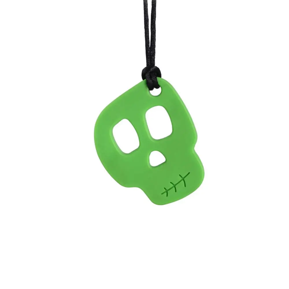 Collar mordedor de silicona antiautismo TDAH para morder, collar masticable, juguetes para la dentición, masticar sensorial