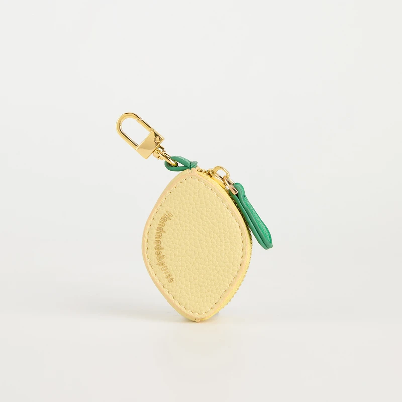 Yellow lemon Fruit Charm coin purse cute key chain mini pouch Wallet gift for girl women 2025  spring summer new image 5