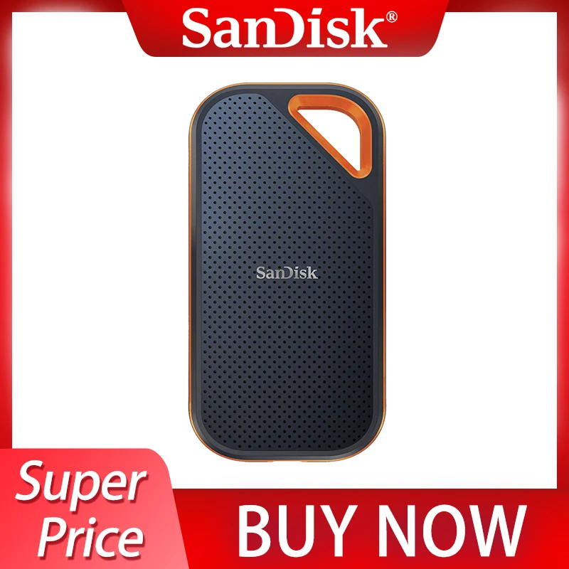 Read & Write 2000 МБ/с SanDisk E81 Extreme PRO Портативный твердотельный накопитель NVMe 4T 2T 1T USB3.2 Gen2X2 Защита от падения IP55 Для ноутбуков/настольных компьютеров Read & Write 2000 МБ/с SanDisk E81 Extreme PRO Портативный твердотельный накопитель NVMe 4T 2T 1T USB3.2 Gen2X2 Защита от падения IP55 Для ноутбуков/настольных компьютеров