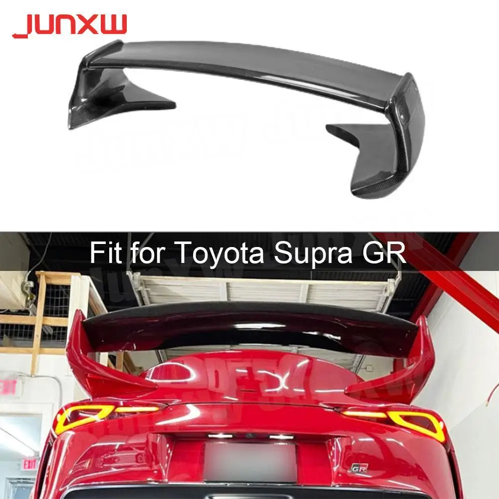 

Carbon Fiber/FRP Unpainted Black Car Accessorise Rear Trunk Boot Spoiler Lip Wings For Toyota Supra GR A90 A91 2019 2020