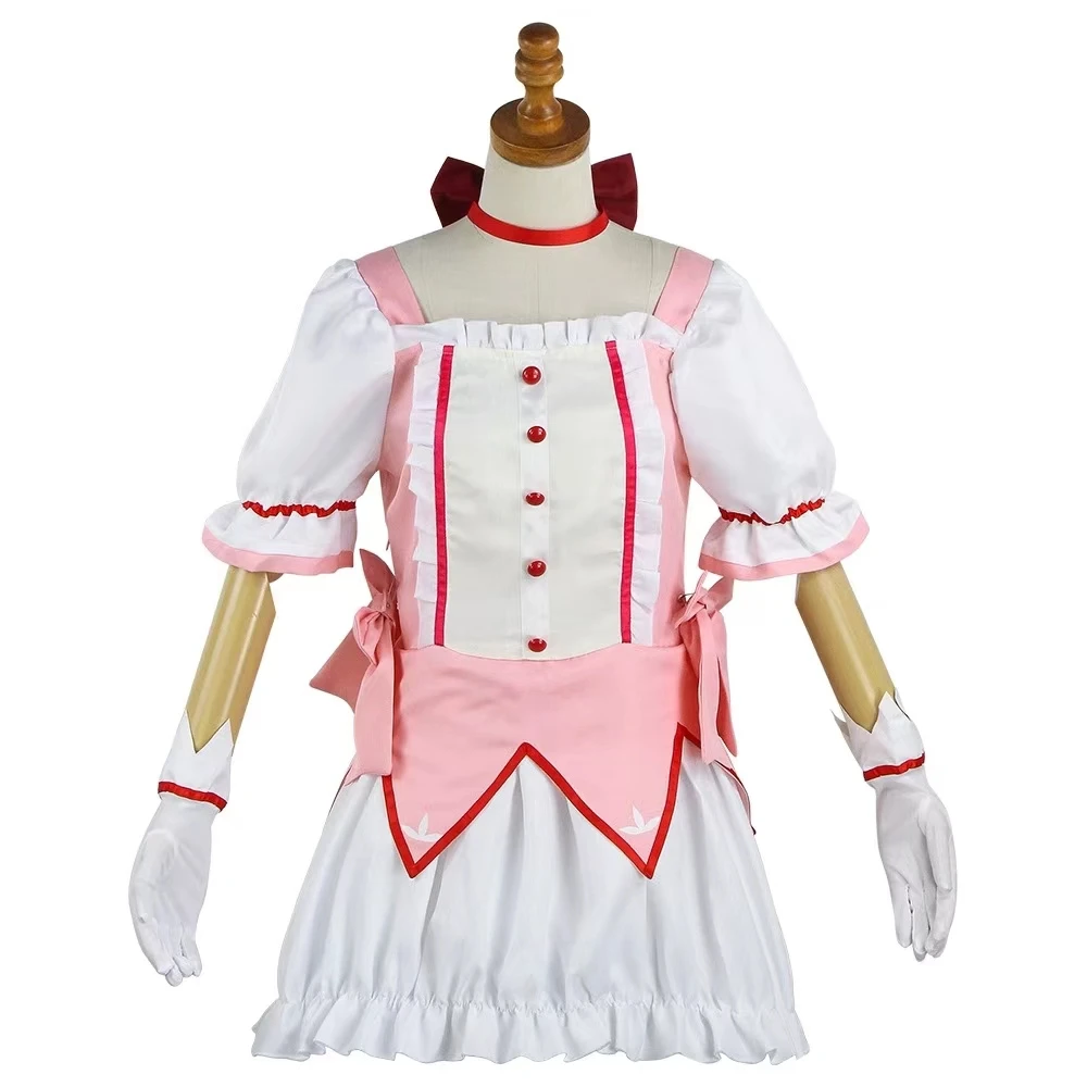 

SBluuCosplay Magica Kaname Madoka Cosplay Costume Dress with Necklace Halloween Costume Outfit