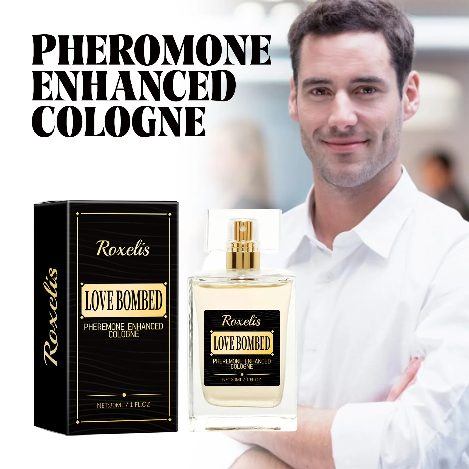 Profumo ai feromoni da uomo Colonia da uomo Fragranza leggera a lunga durata Gentleman d'affari Fascino fresco Amanti Incontri profumo