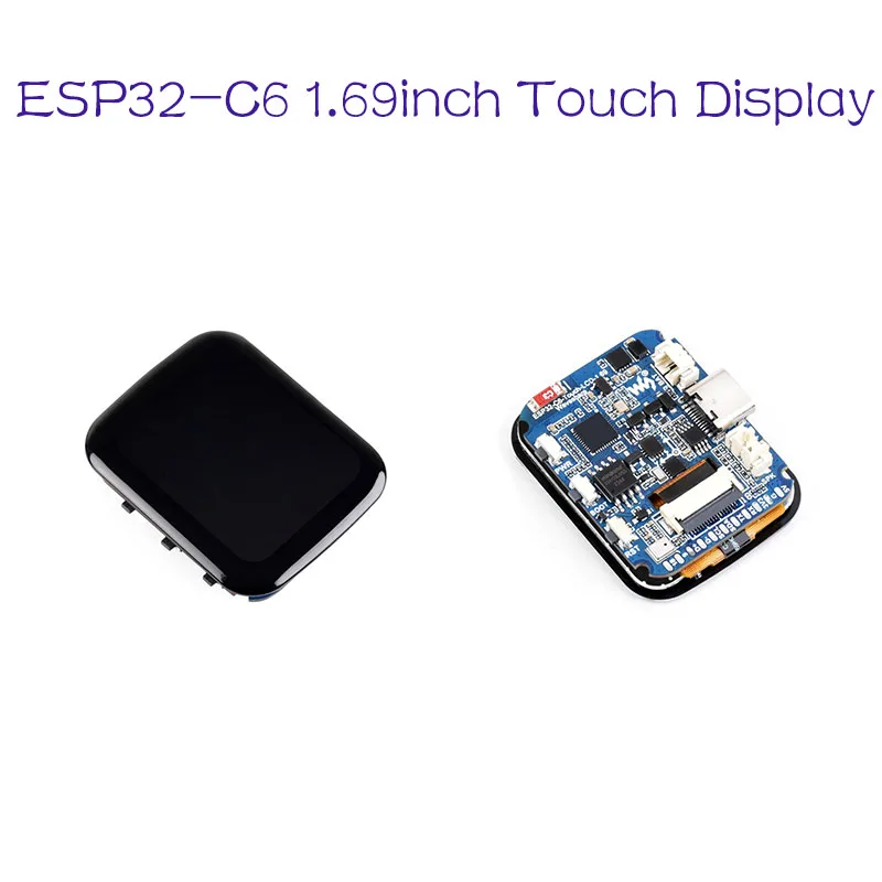 waveshare-esp32-c6-169インチ-タッチディスプレイボード--240x280-160mhz-risc-v--wi-fi-6-ble-5--ai音声スマートhmi-iot開発キット
