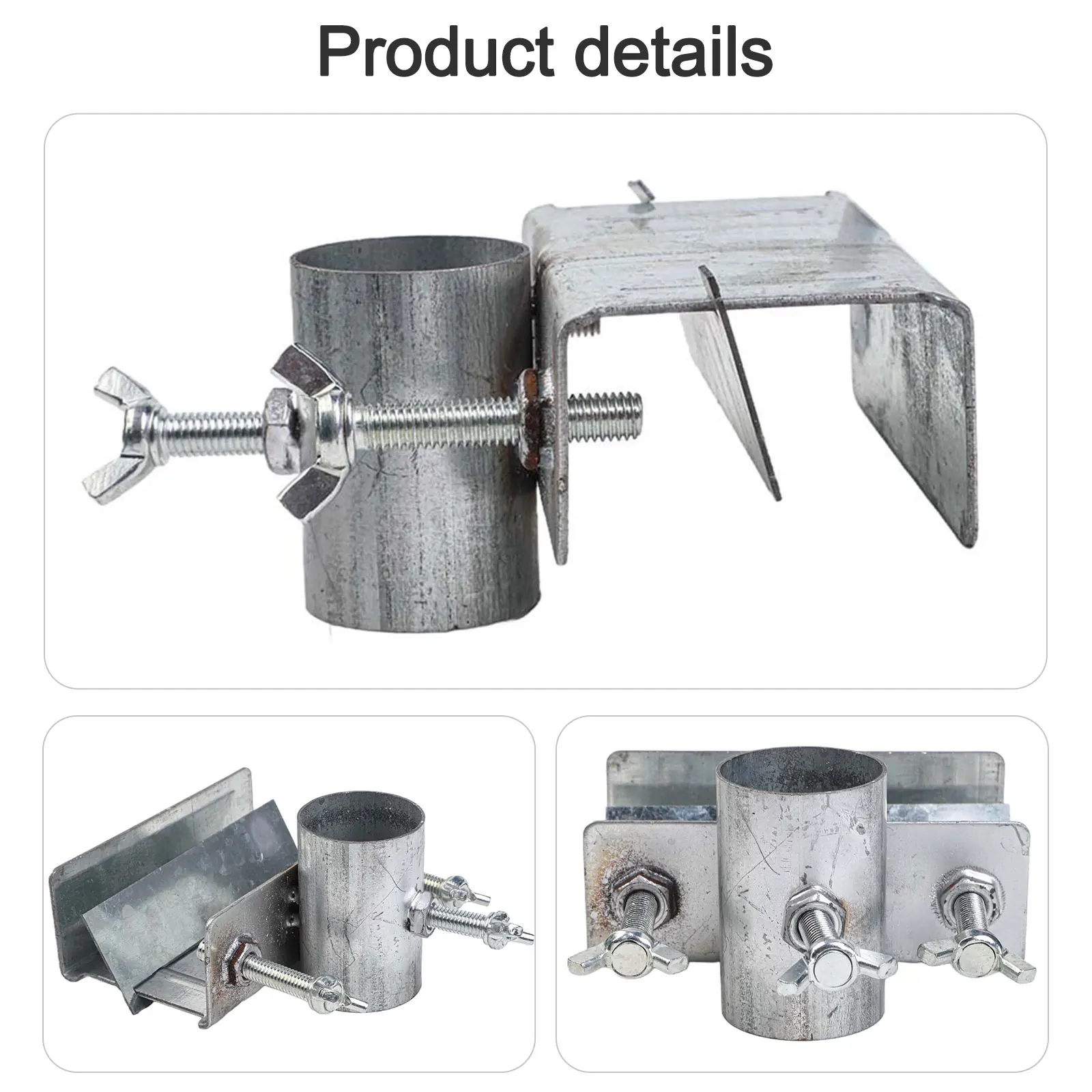 Outdoor Umbrella Holder Clamp-On Umbrella Holder Outdoor Shade Accommodates 0-1.46 Inch Poles For Beach For Benches As Shown