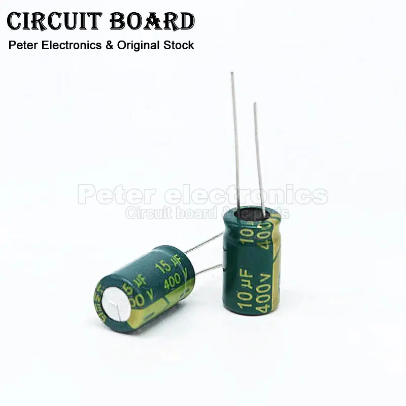 1-50pcs 400V DIP Aluminum Electrolytic Capacitor 1UF 2.2UF 3.3UF 4.7UF 6.8UF 8.2uF 10UF 15UF 22UF 33UF 47 68 82 100 120 150 uf