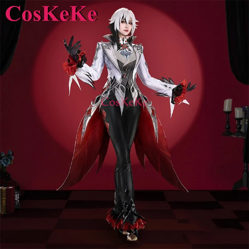 

CosKeKe Arlecchino Cosplay Game Genshin Impact Costume Fatui Elegant Gorgeous Battle Uniform Halloween Party Role Play Clothing