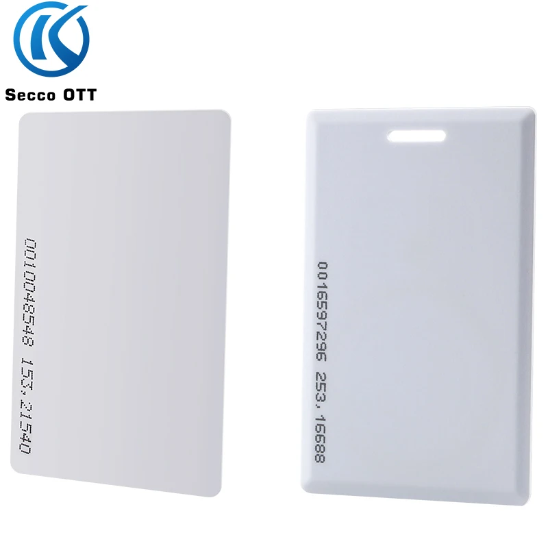 10Pcs/Batch Induction ID White Card, EM4100 Read-only Chip 125KHZ RFID Card For Access Control Attendance, Property Management