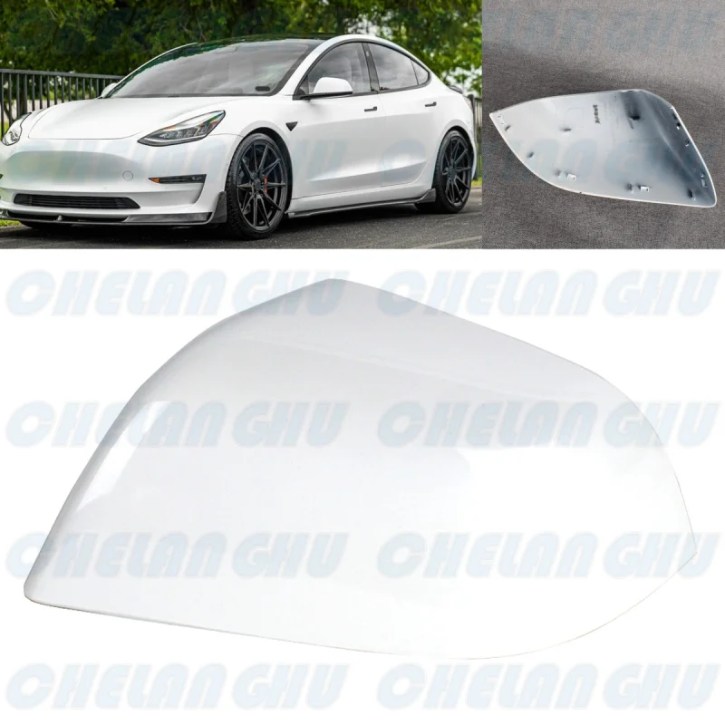 

Left Side white Painted Rear Mirror Housing Cover Cap for Tesla Model 3 2017 2018 2019 Car accessories